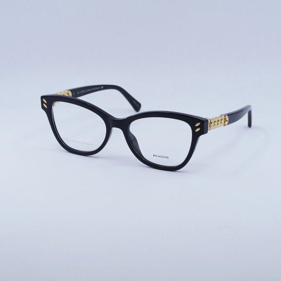 🕶️ New Stella McCartney SC50005I 001 Eyeglasses - Black/Gold Frame 53mm - Picture 3 of 10